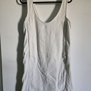 Tajinebanane - White Sleeveless Women's Dress (For Breastfeeding)